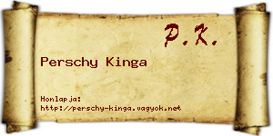 Perschy Kinga névjegykártya