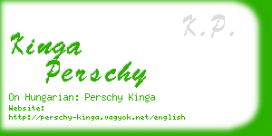 kinga perschy business card